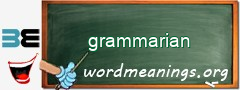 WordMeaning blackboard for grammarian